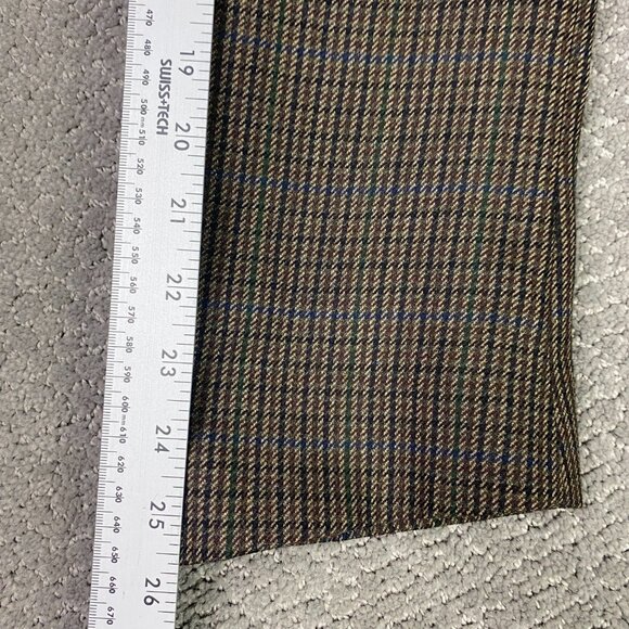 Lauren Ralph Lauren Houndstooth Blazer Sport Coat Mens 44L Brown Green Blue Wool - Picture 12 of 14